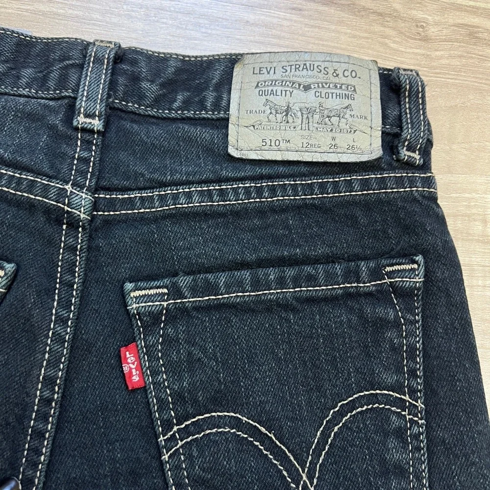 Levi's 510 Boys Youth Jeans 12R Super Skinny Dark Wash Blue Denim Kids Pants